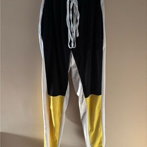 Black and Yellow Track Pants